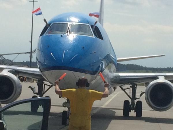 KLM powitanie w Gdansku 15 maja 2017 2